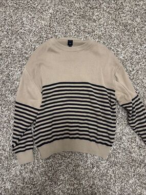River Island Tan and Black Striped Sweater